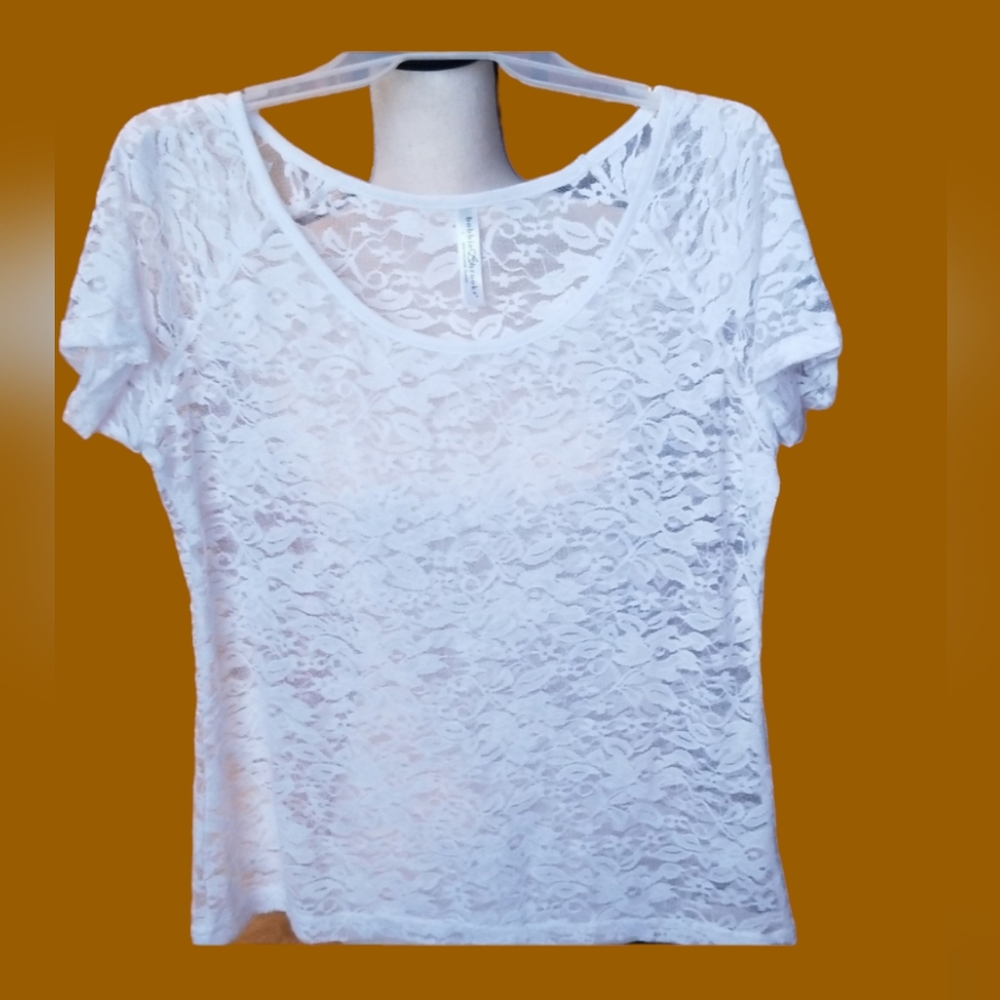 Bobbie Brooks sheer lace top